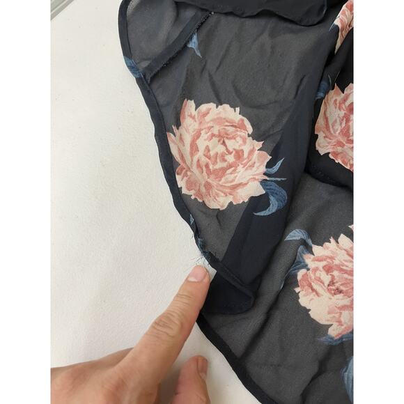 Romance Cottage Boho Fairy Grunge Whimsigoth Sheer Floral Doll Dress 1 Victorian - Picture 11 of 15